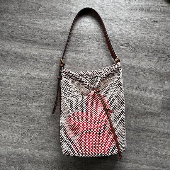 ZARA Fisherman Bucket Bag Orange - Picture 1 of 8